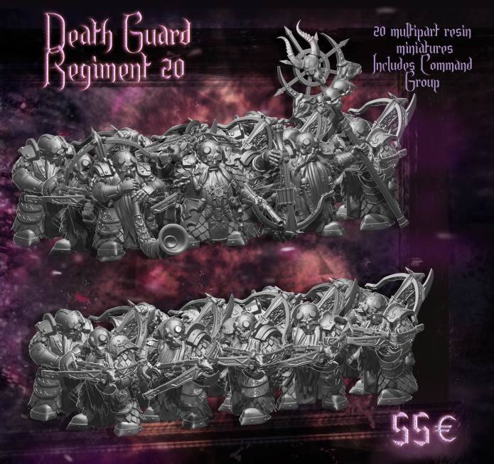 Resin Models Lost Kingdom Miniatures Elite Guards x10 28mm Infernal Dwarves 