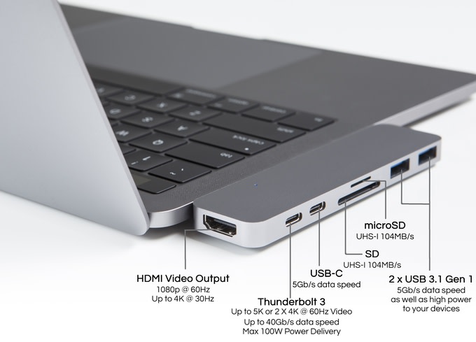 HyperDrive USB-C Hub for MacBook Pro 2016 2017 |