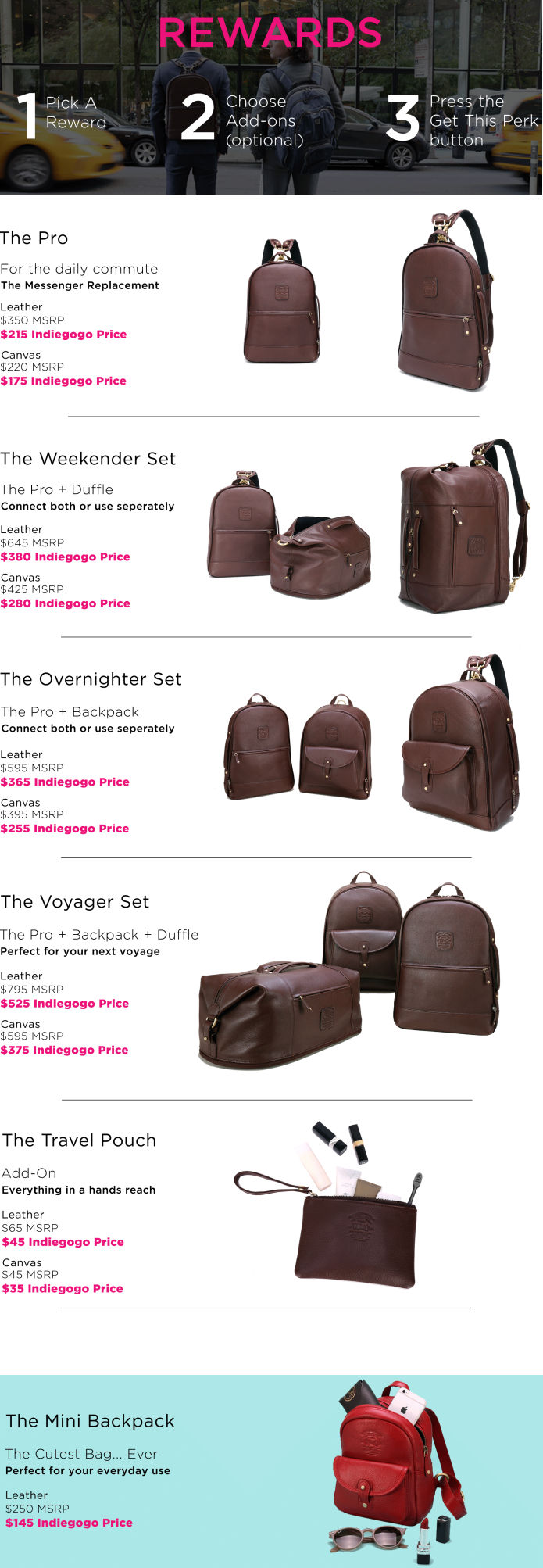 The Leather Duffle Backpack 6in1 Set Zip Pack Go Indiegogo