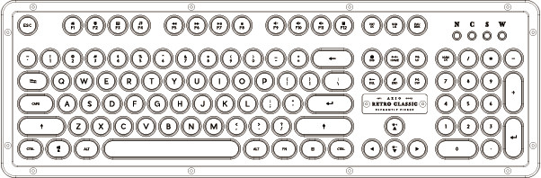 azio keyboard layout