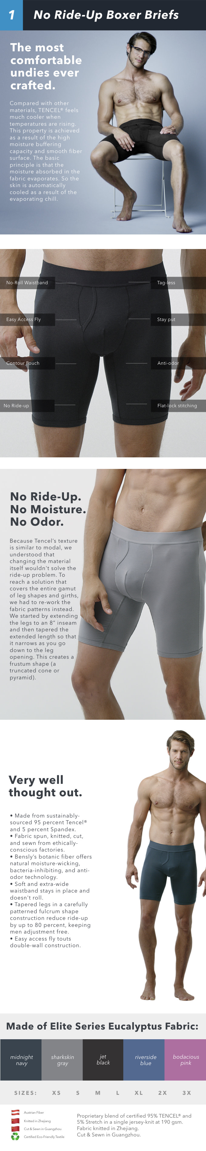 BENSLY The Ultimate NoRideUp Underwear & Tee Indiegogo