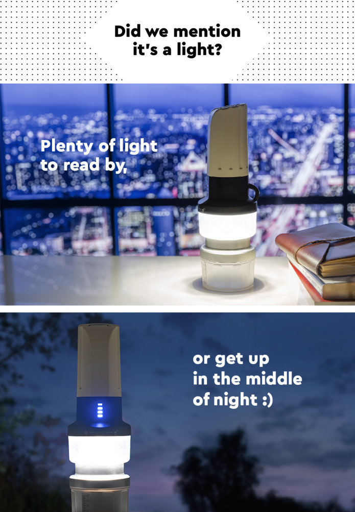 LUME Portable Auto Burr Coffee Grinder & Light Indiegogo