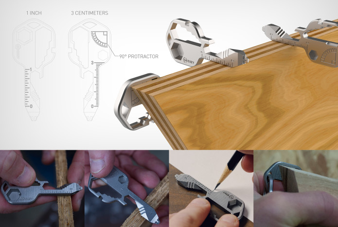 Wood - Geekey Gkey Stainless Steel Multi-tool (24 in 1 multi-function) KEY FUNCTION  NEW