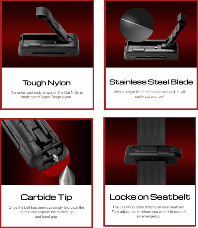 The Cut N Go The Safest Seatbelt Cutting Device Indiegogo