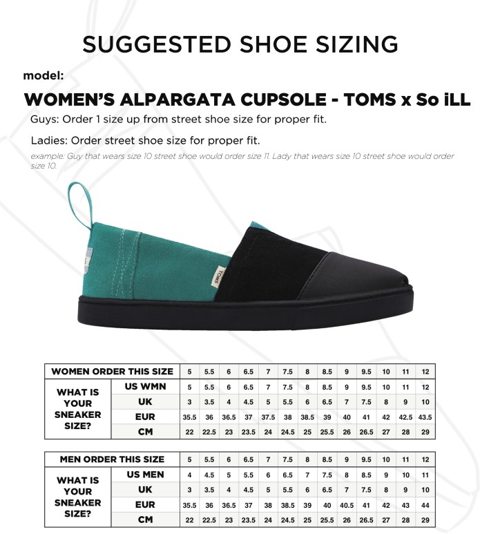 Toms Size Chart