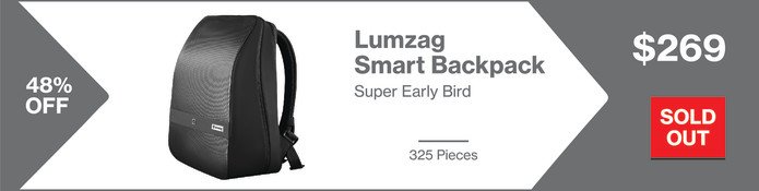 LUMZAG The Smart Bag Packed With 7 Cool Features on BackerClub