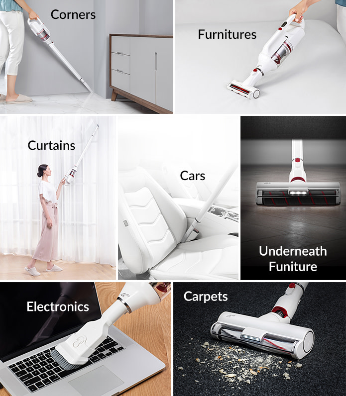 PUPPYOO T10 Home Cordless Vacuum Cleaner