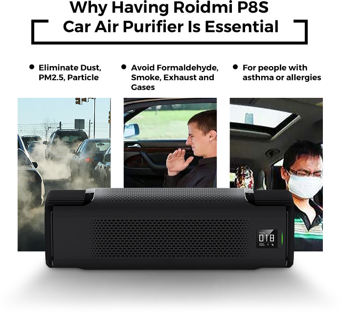 roidmi p8s car air purifier