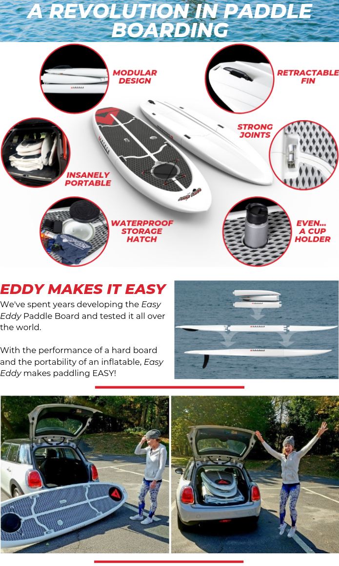 Easy Eddy ThreePiece Modular SUP Paddle Board Indiegogo