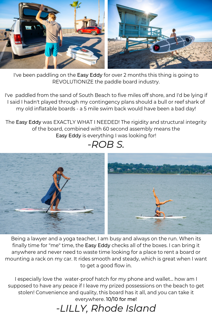 Easy Eddy ThreePiece Modular SUP Paddle Board Indiegogo