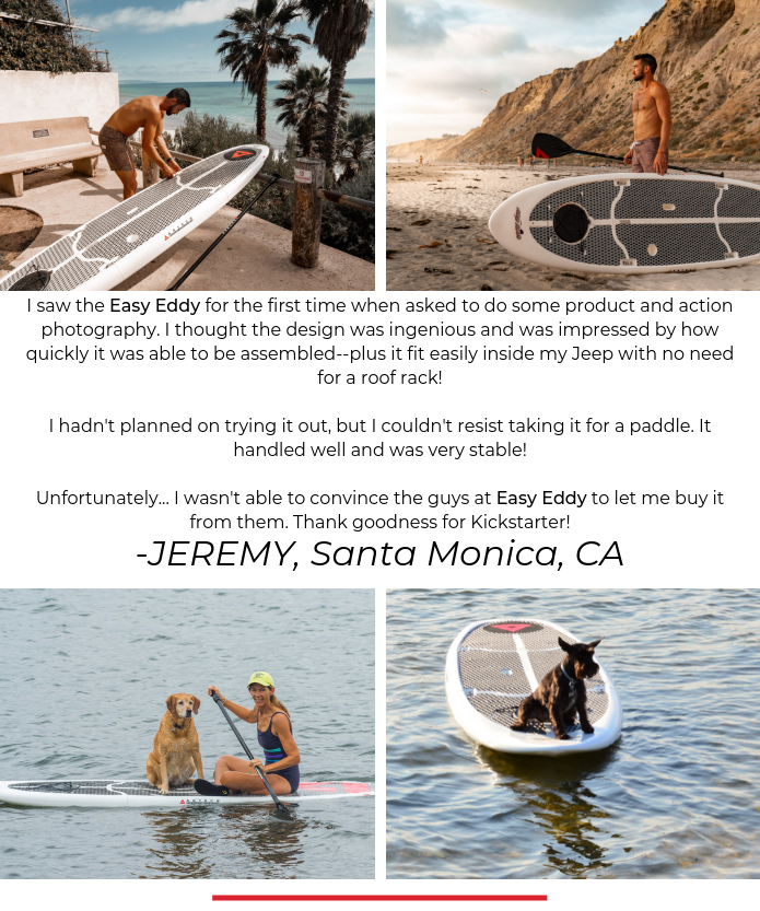 Easy Eddy ThreePiece Modular SUP Paddle Board Indiegogo