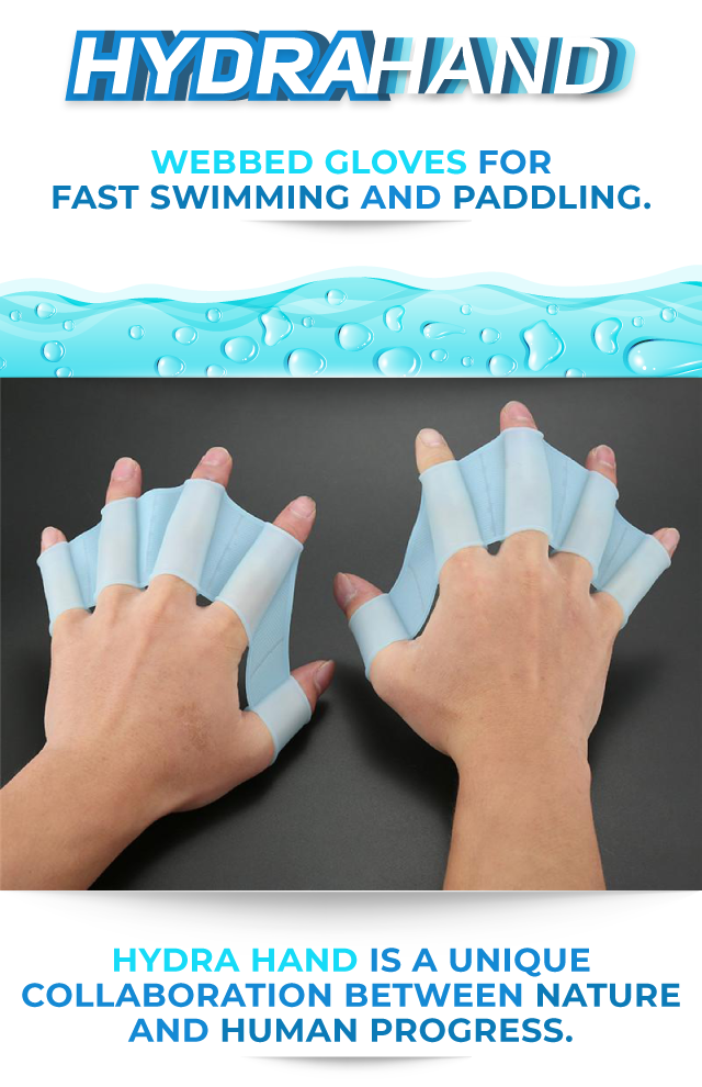 Swimming Half finger Hydra Hand Fins Webbed Gloves 
