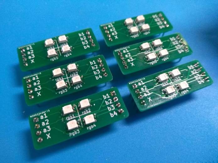 Sample boards for testing the LEDs