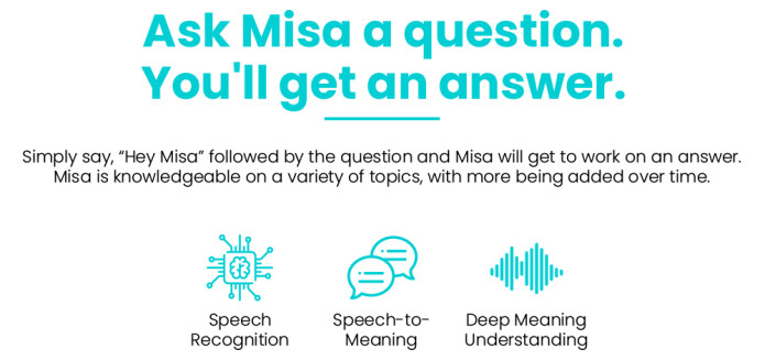 Skills - Ask Misa Robot a question. You'll get an answer