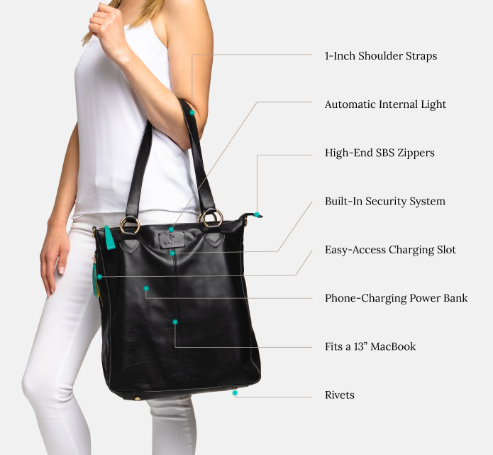 luxury leather tote