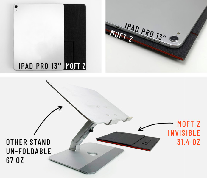 MOFT Z Support invisible pour ordinateur portable 4 en 1 Noir 