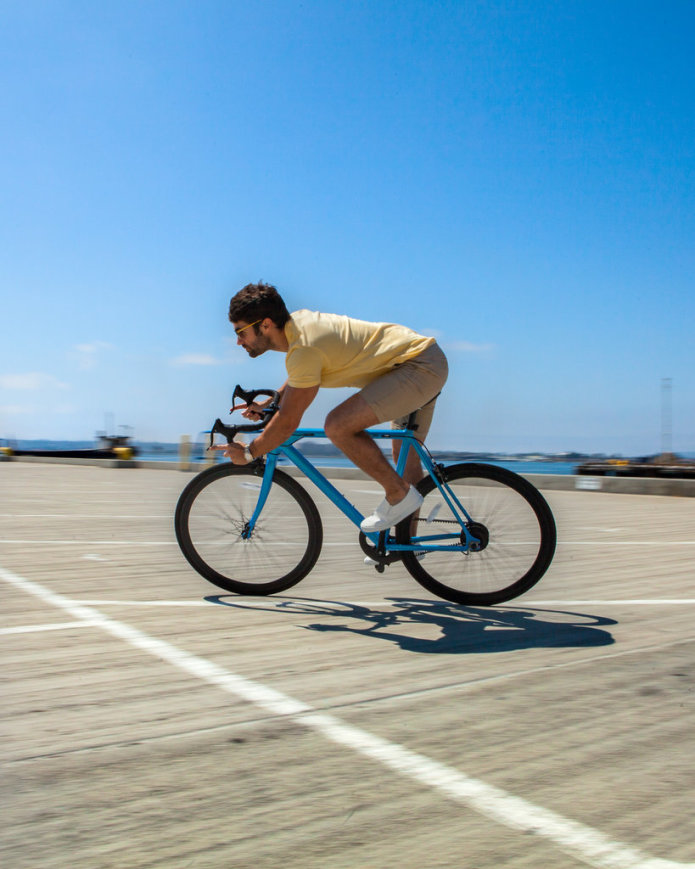 Rob Rast Riding the FLX Babymaker Electric Road Bike