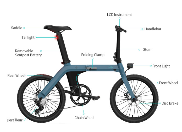 FIIDO D11 &#8211; 100km Cycling Urban Folding Electric Bike