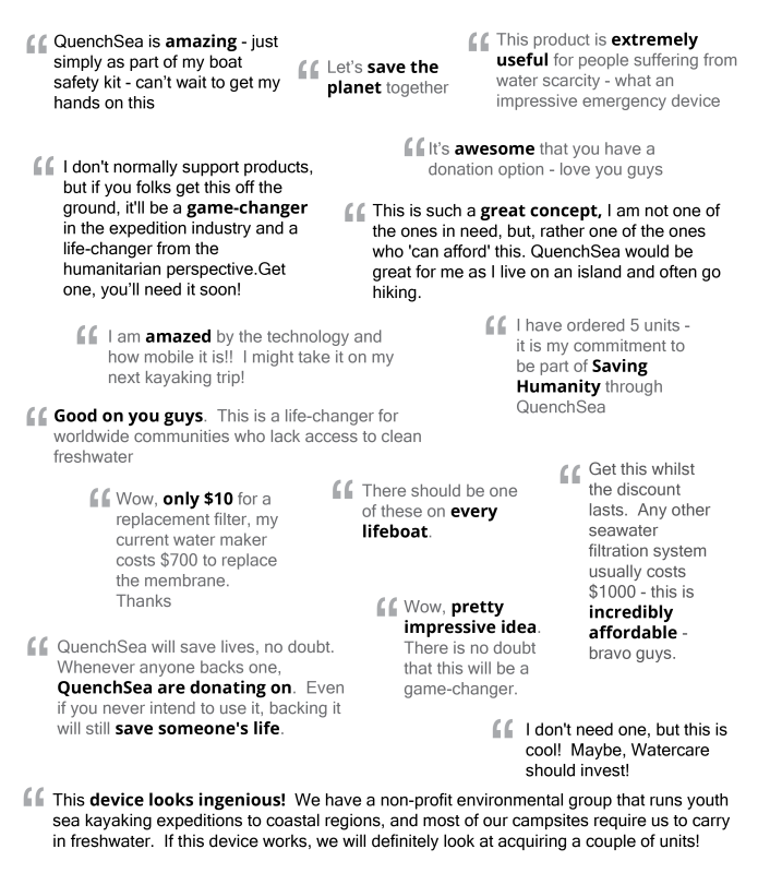 QuenchSea: Turn Seawater into Freshwater | Indiegogo