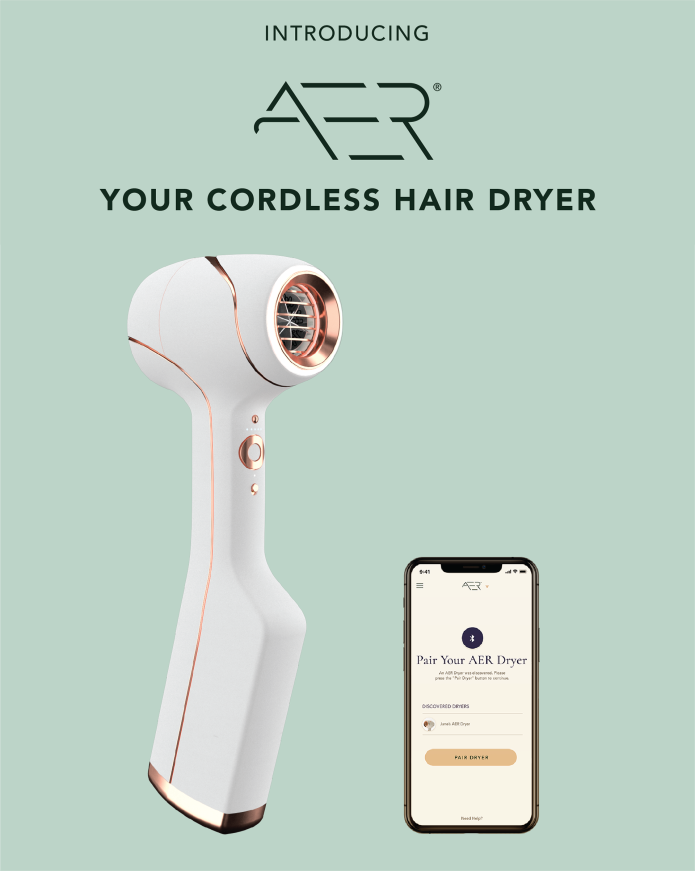 aer cordless hair dryer