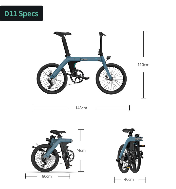 FIIDO D11 &#8211; 100km Cycling Urban Folding Electric Bike