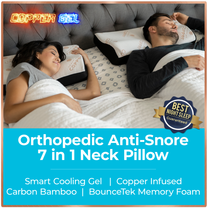 Copper anti-snoring pillow