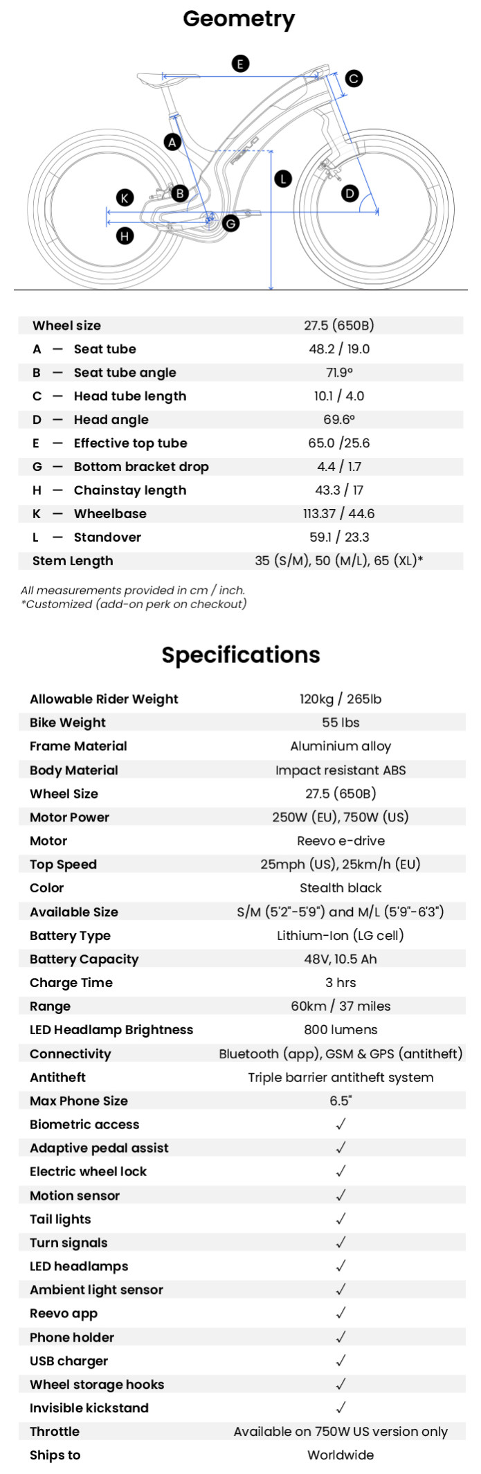 reevo bike price