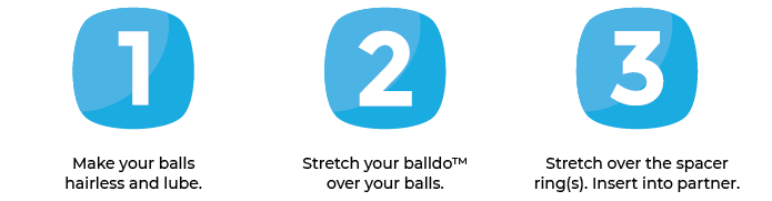 Once you have your balldo just follow these three steps