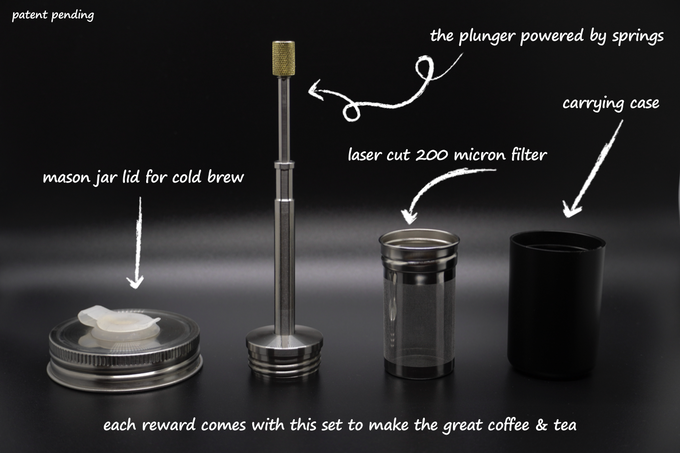 FinalPress Coffee and Tea Maker - Press the Plunger to Brew Anywhere - 304  Stainless Steel