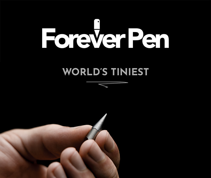 World's Tiniest ForeverPen in Titanium - Inkless Keychain Pen (TSA  Compliant)
