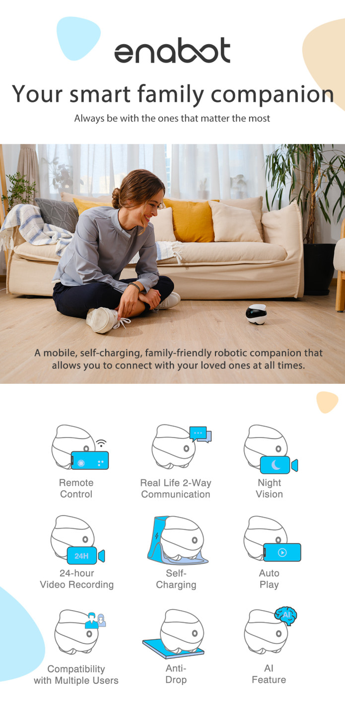 Enabot Ebo Familybot: Your Moving Camera at Home EB00000001 - Adorama
