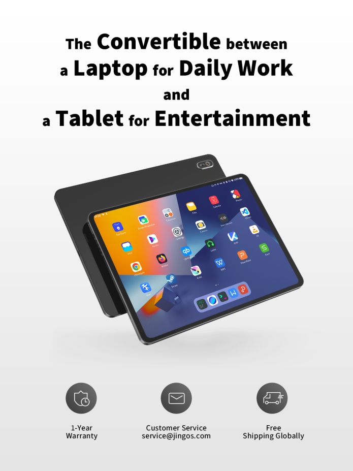 JingPad A1 Arm Linux 2-in-1 tablet can run Android apps