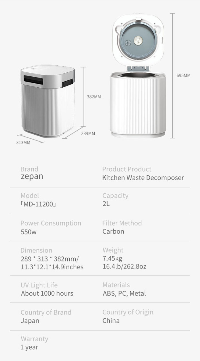 Zepan eBin Turn Food Waste to Compost in 1.5 hrs Indiegogo