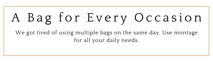 Montage l Eco-Friendly Everyday Bag | Indiegogo