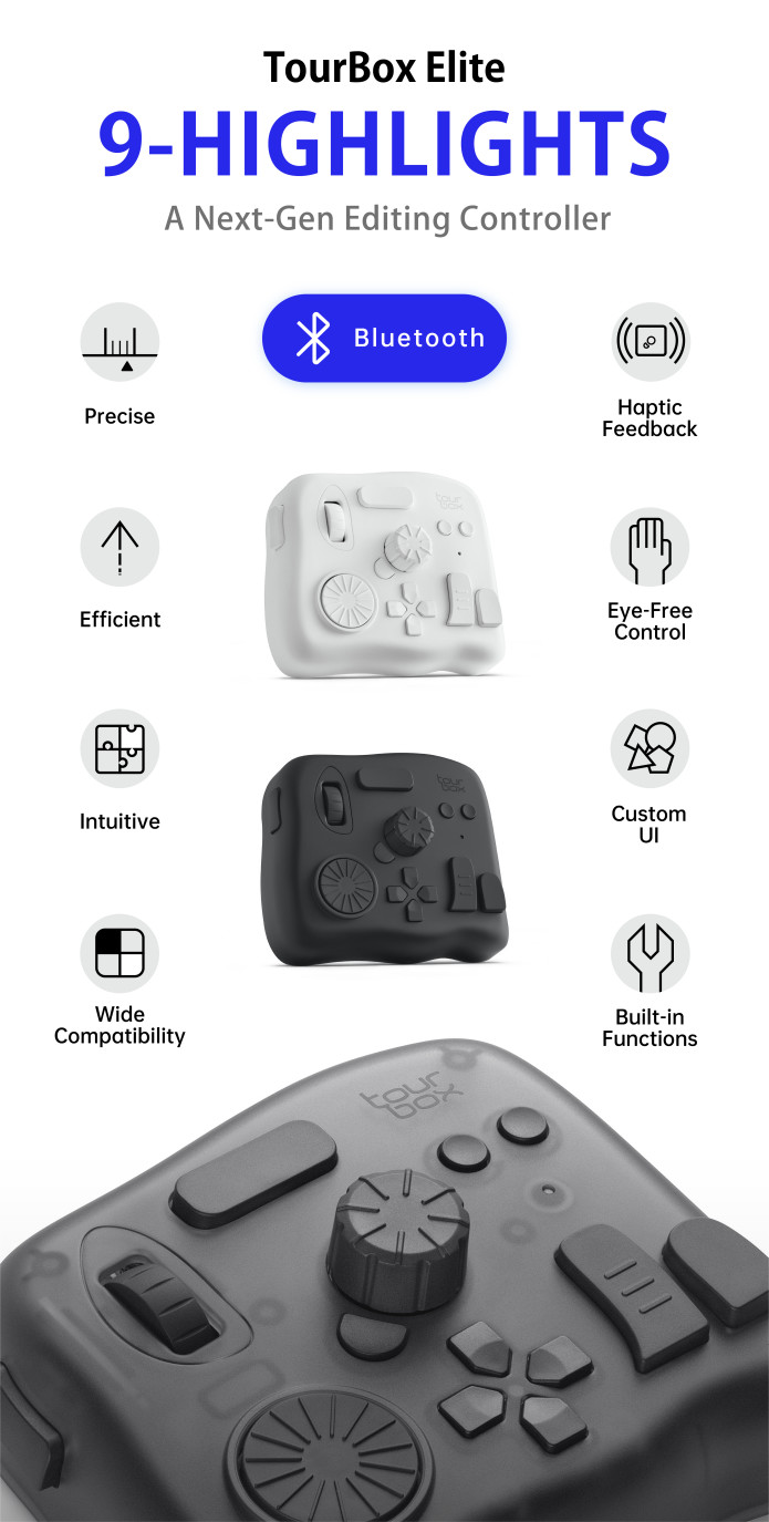 TourBox Elite, Best Bluetooth Editing Controller | Indiegogo