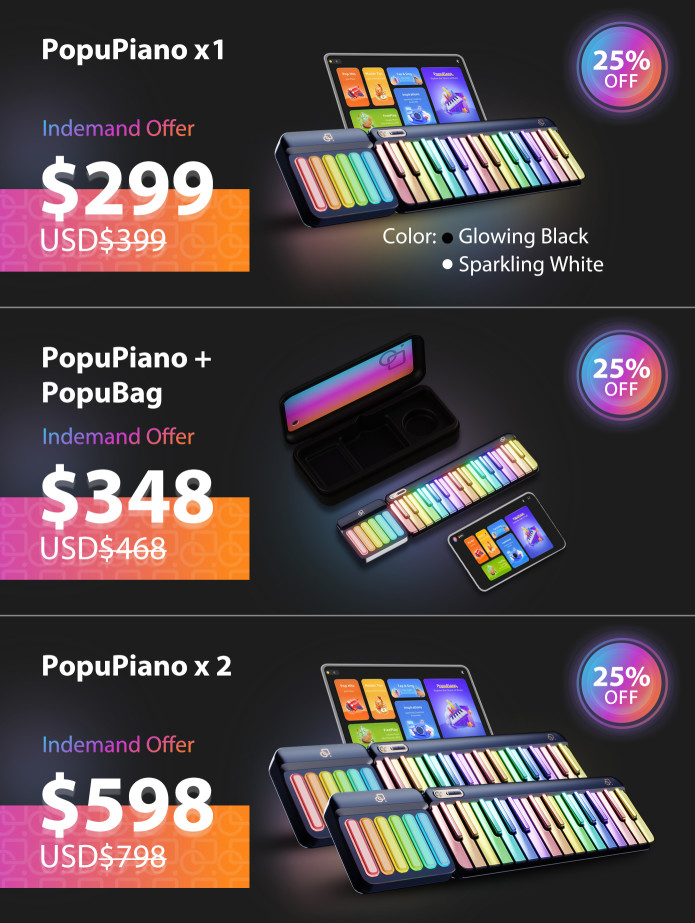 PopuPiano Smart Portable Piano | Indiegogo