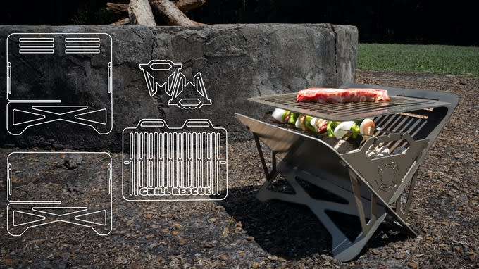 Caveman - Featherweight Foldable Camping Grill | Indiegogo