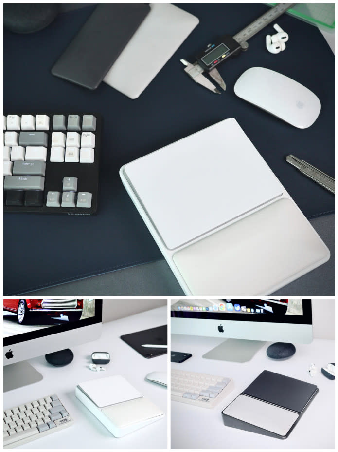 The ergonomic Apple Magic Trackpad mount, 2 color options, soft