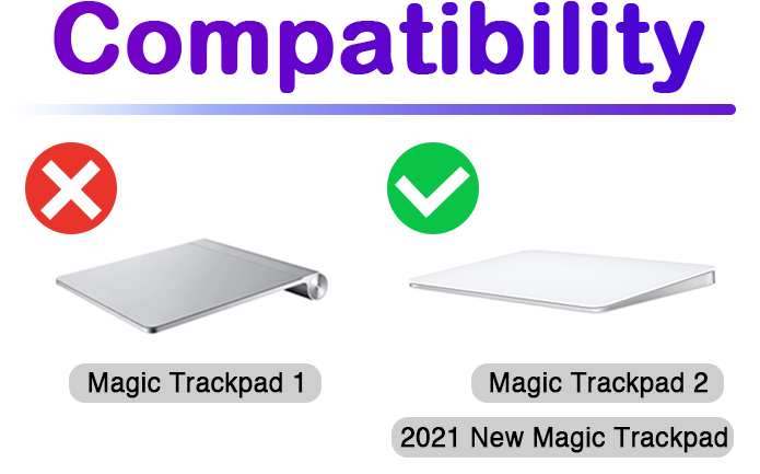 The ergonomic Apple Magic Trackpad mount, 2 color options, soft