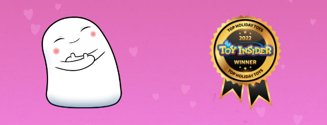 Image contains an illustration of Snorble® hugging themselves on the left-hand side with an award logo for Toy Insider's Top Holiday Toy on the right-hand side.