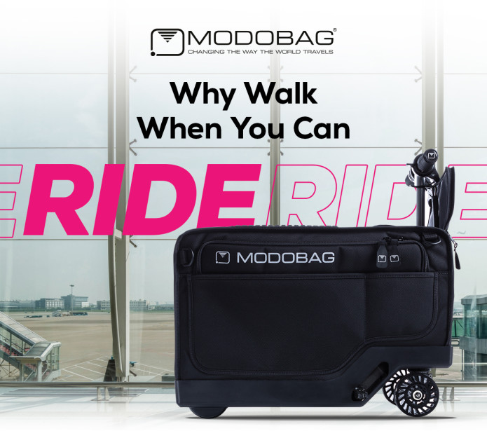 Modobag 2.0｜歩くより最大3倍速く目的地に着ける自走式スーツケース