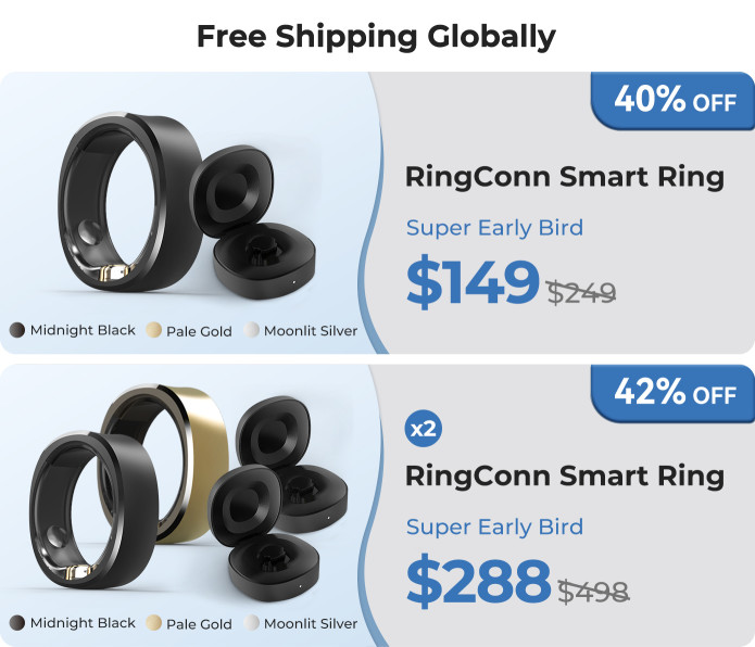 RingConn Smart Ring wearable health tracker offers 24/7 sleep