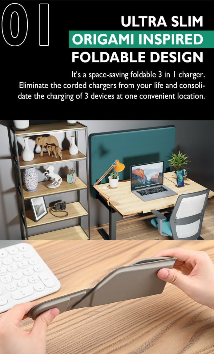 3 in 1 Wireless Slimmest Foldable Charger | Indiegogo