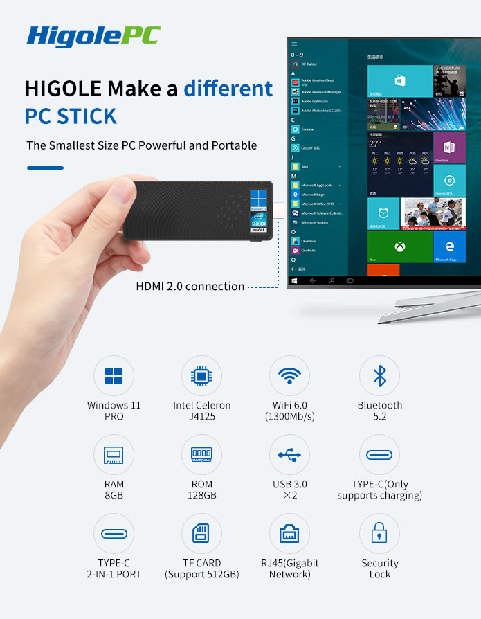 HIGOLE PC : The world's smallest PC STICK