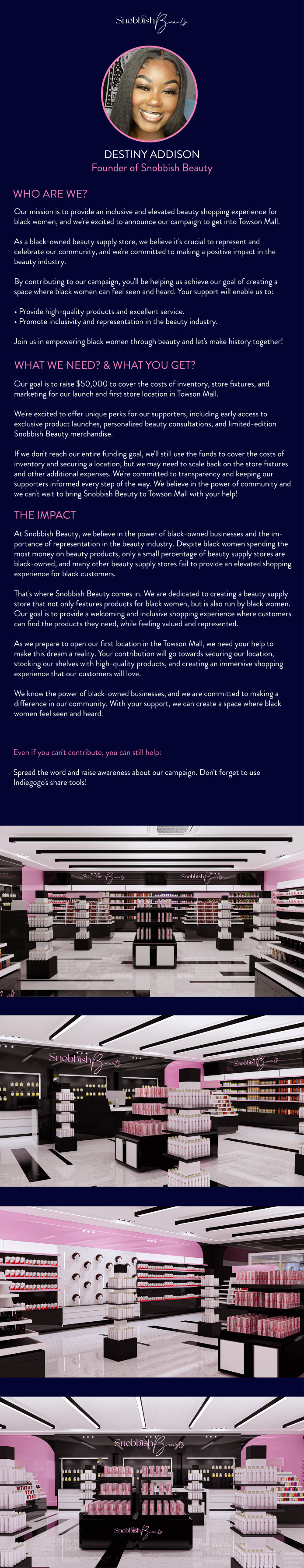 Bring a BlackOwned Beauty Supply Store to Towson! Indiegogo