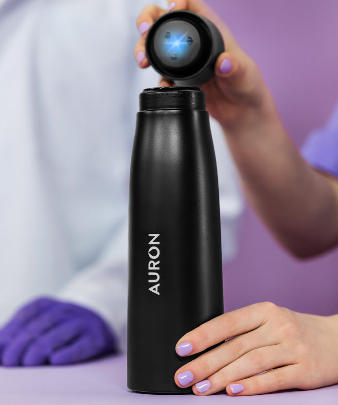 Auron - Self-Cleaning Water Purifying UV-C Smart Bottle by Auron