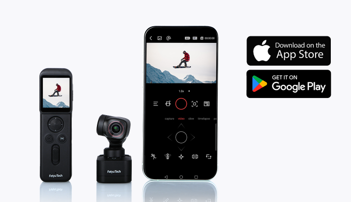 Feiyu Pocket 3-Axis Pocket Gimbal Camera Stabilizer 4K HD 120° Wide Angle  Built-in Wi-Fi control Attachable to Smartphone - AliExpress