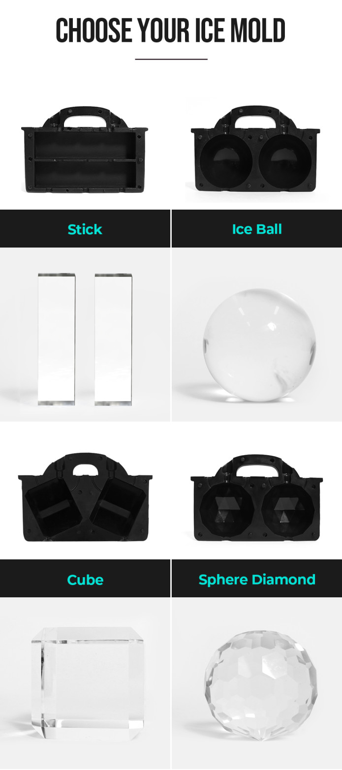 Ice Ball Mold Crystal Clear Ice Ball Maker Large Sphere Ice Duo