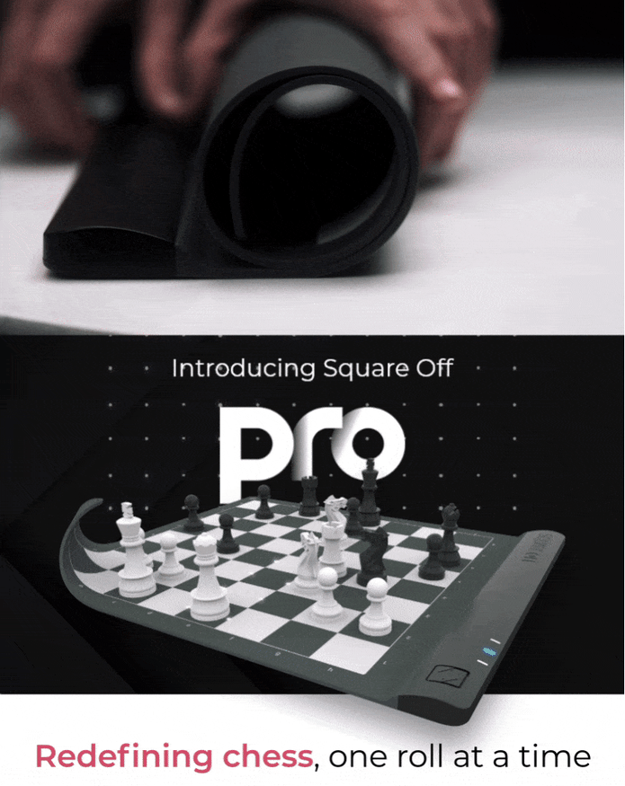 Square Off Pro Rollable Innovative AI Virtual Electric Chessboard Game