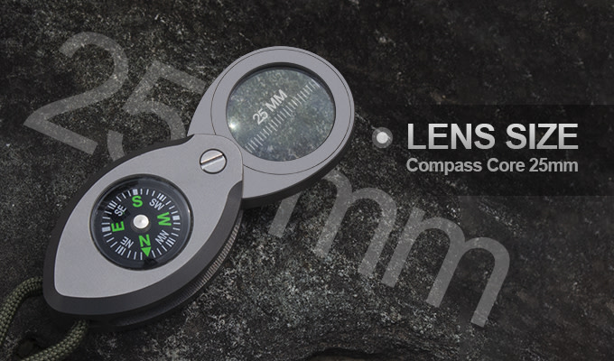 The Polar Pupil-Titanium EDC Compass&Folding Loupe